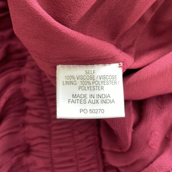 MISA Garnet Red Swiss Dot Maxi Dress - Size Small - Picture 11 of 15